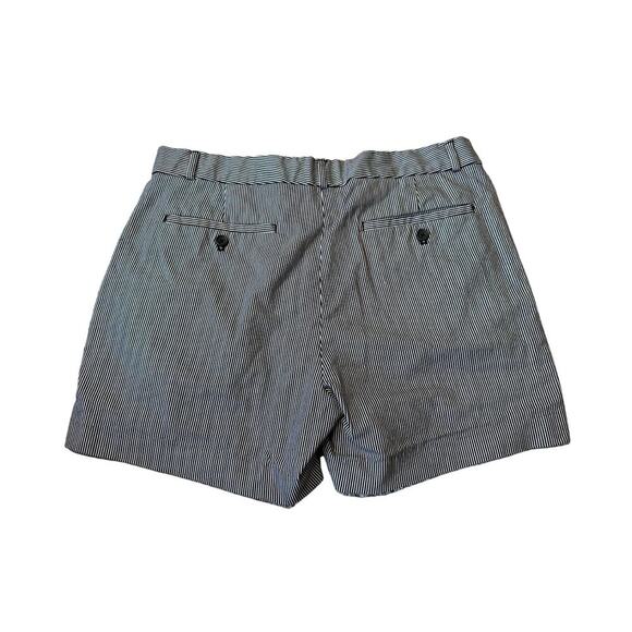 Banana Republic dressy shorts, Women's size 12; Black & White striped - Picture 2 of 5